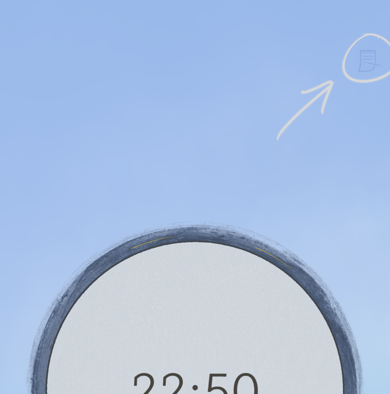 The note-taking icon.